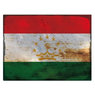 Blechschild "Flagge Tadschikistan Rusty Look" 40 x 30 cm Dekoschild Länderfahnen