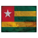 Blechschild "Flagge Togo Rusty Look" 40 x 30 cm...