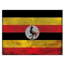 Blechschild "Flagge Uganda Rusty Look" 40 x 30...