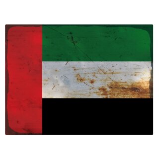 Blechschild "Flagge Vereinigte Arabische Emirate Rusty Look" 40 x 30 cm Dekoschild Länderfahnen