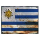 Blechschild "Flagge Uruguay Rusty Look" 40 x 30...