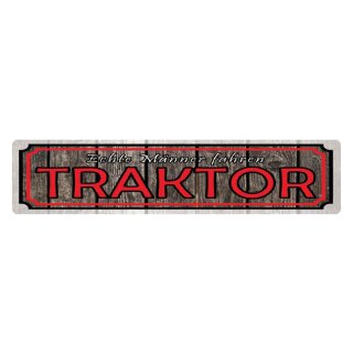 Blechschild "Männer fahren Traktor" 46 x 10 cm Dekoschild Traktor