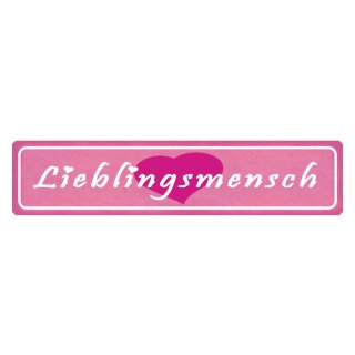 Blechschild "Lieblingsmensch Herz" 46 x 10 cm Dekoschild Spruch Freundschaft