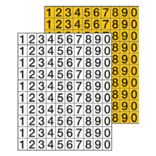 selbstklebende Ziffern 0 - 9, 100 Stück