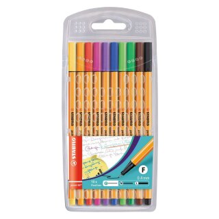 Stabilo® Fineliner point 88® Etui, mit 10 Stiften 8810