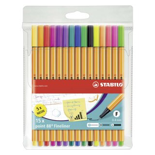 Stabilo® Fineliner point 88® Etui, mit 15 Stiften 8815-1