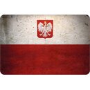 Schild "Polen National Flagge" 20 x 30 cm...