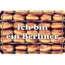 Schild Spruch "ich bin ein Berliner" 20 x 30 cm...