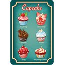 Schild Spruch "Cupcakes verschiedene Sorten" 20...