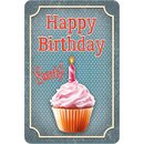 Schild Spruch "Cupcake Happy Birthday" 20 x 30...