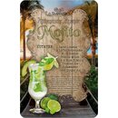 Schild Cocktailrezept "Mojito Rezept" 20 x 30...