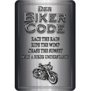 Schild Spruch "Biker Code: Race, Ride, Chase"...