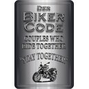 Schild Spruch "Biker Code: Stay together" 20 x...