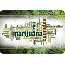 Schild Spruch "Marijuana" 20 x 30 cm Blechschild