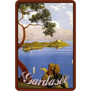 Schild Stadt "Gardasee" 20 x 30 cm Blechschild