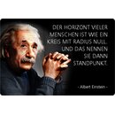 Schild Spruch "Horizont Menschen Radius Null,...