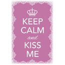 Schild Spruch "Keep calm and kiss me" 20 x 30...