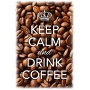 Schild Spruch "Keep calm and drink coffee" 20 x...