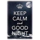 Schild Spruch "Keep calm and good night" 20 x...