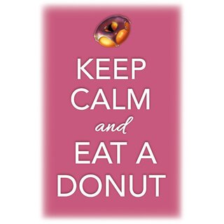 Schild Spruch "Keep calm and eat a donut" 20 x 30 cm Blechschild