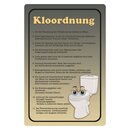 Schild Spruch "Kloordnung- Deckel öffnen, Haare...