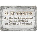 Schild Spruch "verboten über...