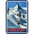 Schild Gemeinde "Zermatt Gornegrat, Schweiz...