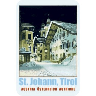 Schild Stadt "St. Johann, Tirol, Austria Österreiche Autriche" 20 x 30 cm Blechschild