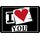 Schild Spruch "I love you" schwarz weiß 20 x 30 cm Blechschild